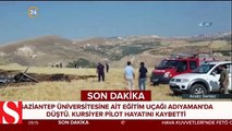 Adıyaman�da eğitim uçağı düştü, kursiyer pilot hayatını kaybetti