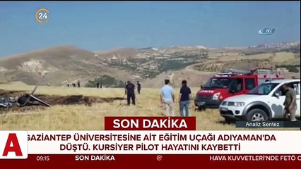Adıyaman�da eğitim uçağı düştü
