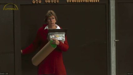 Janet met ballonnen voor Christel - 27 juni 2018