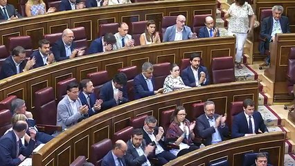 El líder de Ciudadanos, Albert Rivera, pregunta al presidente del Gobierno, Pedro Sánchez, "qué impuestos va a subir su Gobierno para pagar el aumento del gasto que va a realizar"