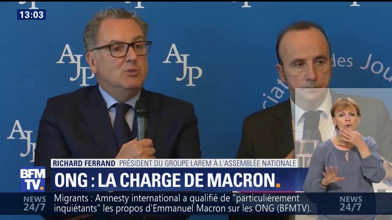 Migrants: "On peut parfois être les complices involontaires de gens qui font trafic d'être humains", estime Richard Ferrand
