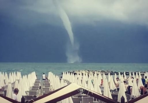 Waterspout Spotted Off Beach on Adriatic