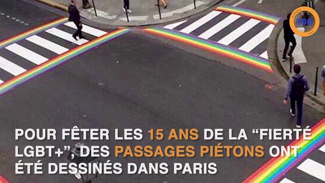 Des passants redessinent sur les passages piétons colorés du Marais