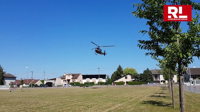 Jarny : un hélicoptère de combat pour la signature de convention avec le lycée Jean-Zay et le 3e RHC