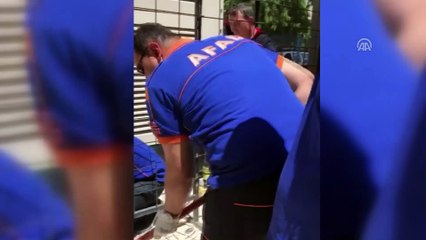 Kablo borusunda sıkışan kedi kurtarıldı - KONYA