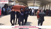 Arrivée de la dépouille mortuaire de l'ex-patron de la radio Fréquence 2 Pol Dokui, à l’aéroport Felix Houphouët Boigny