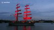 Scarlet Sails rehearsal sweeps along St. Petersburg's Neva during White Nights