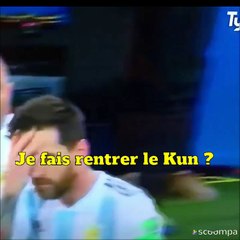 Sampaoli à Messi "Est ce que je dois faire entrer Agüero"