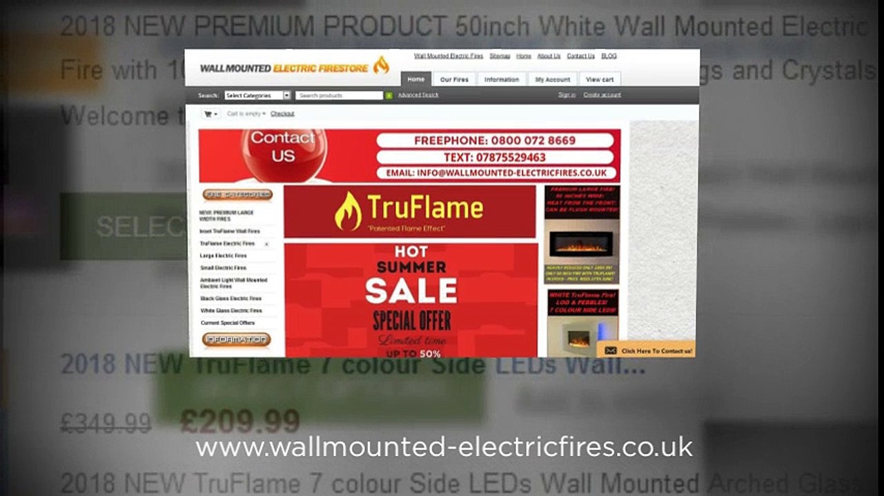 Wall Mounted Electric Firestore is UK’s leading electric fire supplier