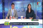 Conductor estrelló su auto contra berma central en av. Javier Prado
