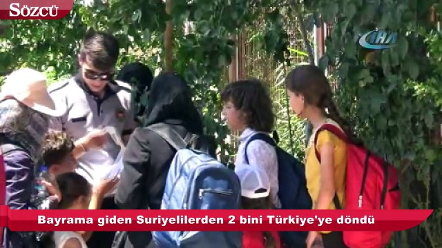 Ramazan Bayramı için ülkesine giden Suriyelilere ek süre verildi