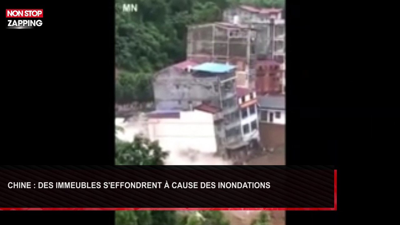 Chine : Des immeubles s’effondrent à cause des inondations (Vidéo)