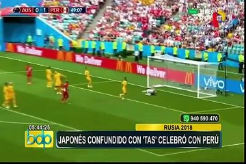 Japonés confundido con el TAS celebra victoria peruana ante Australia