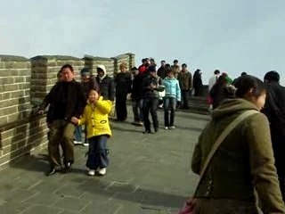 Steep hike up the Great Wall of China