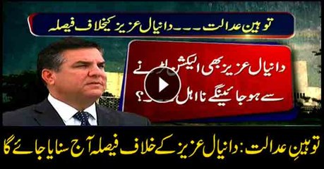 Verdict of Daniyal Aziz contempt of Court case