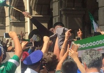 South Korea Fan Paraded Around Mexico City by Jubilant Mexico Fans