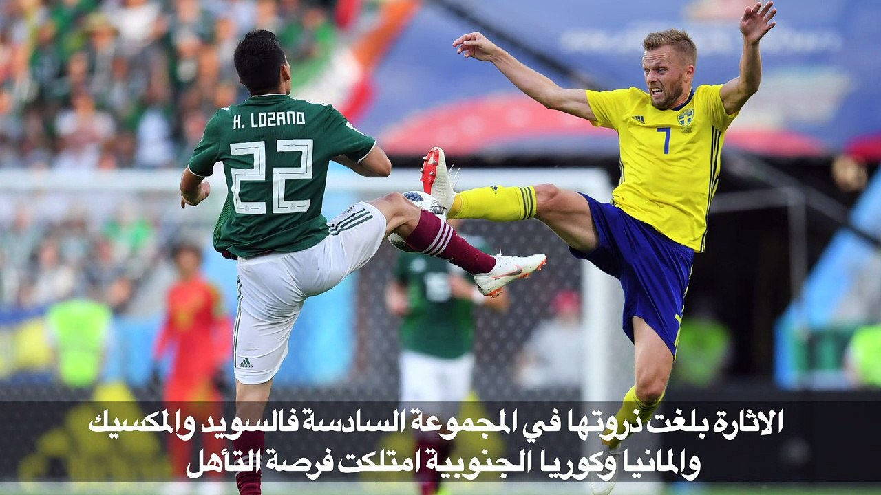 مونديال 2018: السويد الى ثمن النهائي والمكسيك ت...