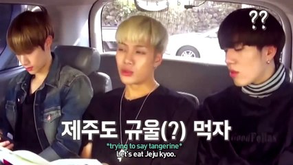 GOT7 JACKSON&YUGYEOM CONFUSED PRONUNCIATION OF "TANGERINE"