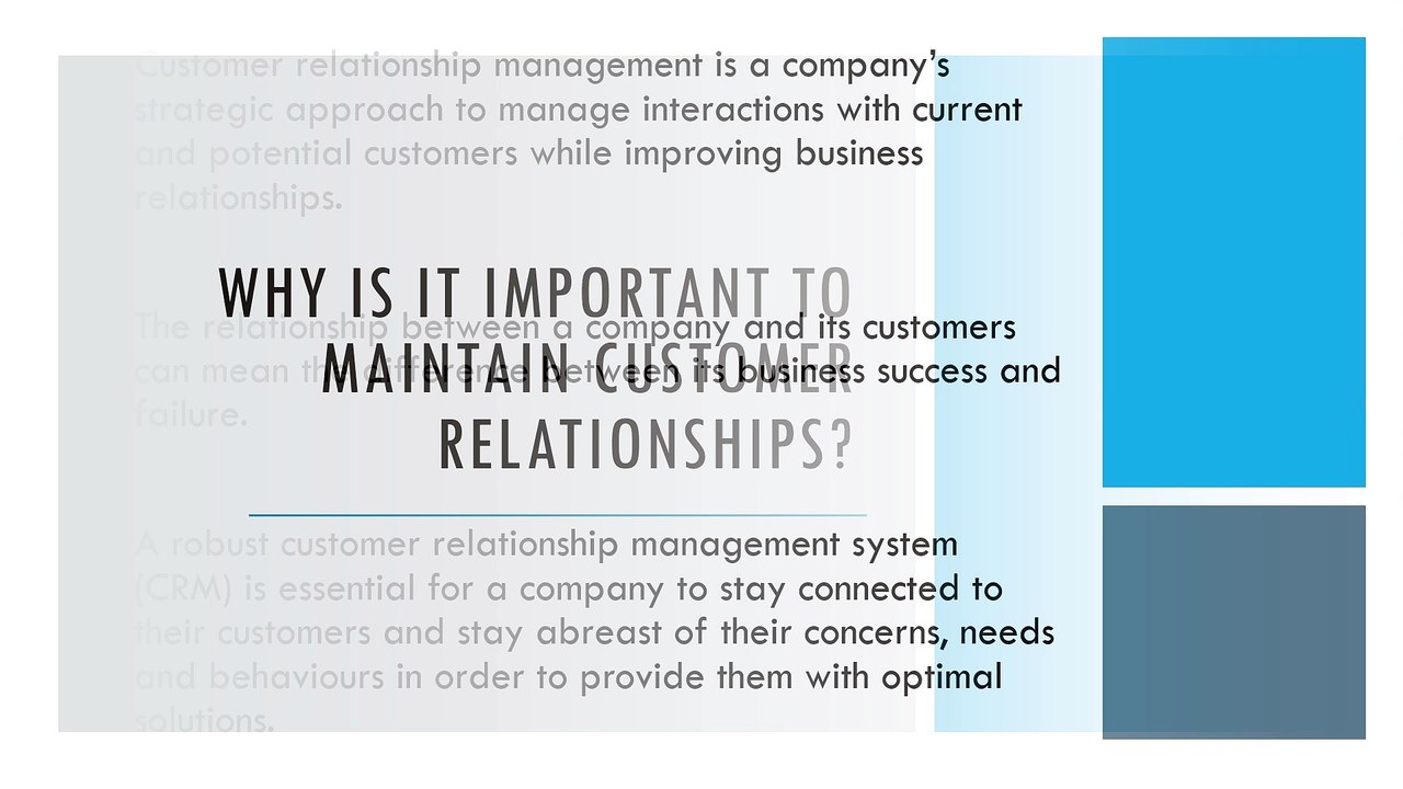Why is it Important to maintain Customer Relationships