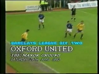Oxford United - Ipswich Town 25-04-1992 Division Two