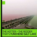 فيديو وصور جزء من بحيرة في الصين يتحول إلى اللون الأحمر.. ما هو السر؟