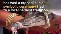 فيديو: لهذا السبب الغريب تزوّج عمدة في المكسيك تمساحاً