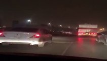 فيديو سائق شاحنة يصدم عدداً من السيارات في السعودية لهذا السبب