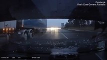 فيديو: هكذا يبدو المشهد عندما تصدم شاحنة ضخمة سيارتك