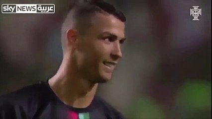 ابن رونالدو يستعرض مهاراته