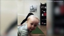 فيديو.. لن تصدق ما فعله هذا الطفل أثناء ممارسة والدته رياضة 
