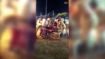 فيديو: شاهدوا ملحمة شعبية لإنقاذ طفلاً سقط في بئر 37 متراً