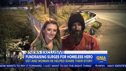 فيديو: شاهدوا ما سيفعله "المتشرد الشهم"بربع مليون دولار أهدتها له فتاة