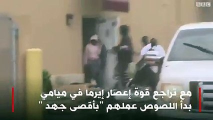 شاهد: اللصوص يستغلون إعصار إرما في أمريكا لصالحهم: لقطات صادمة