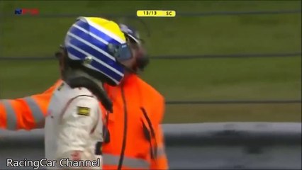 فيديو حوادث من عالم سباقات السيارات! سيارات مجهزة بشكل تام