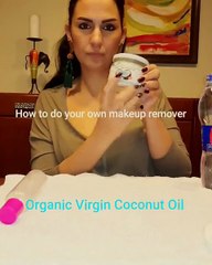 فيديو اصنعي بنفسك مزيل للمكياج في المنزل بمكونات بسيطة