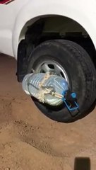 فيديو سعودي يستعين بسيارته في خض الحليب!