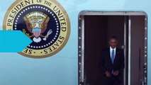 فيديو الصين تجبر أوباما على استخدام سلم المخاطر الأمنية بالطائرة!
