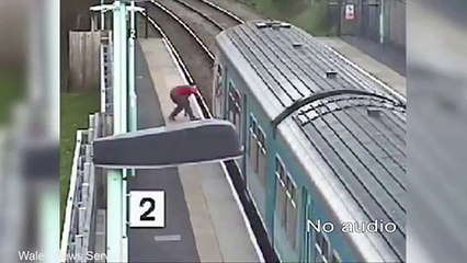 فيديو مراهق بريطاني يقفز أمام القطار لهذا السبب!