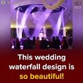 فيديو عروسين يرقصان داخل شلال وسط الصالة