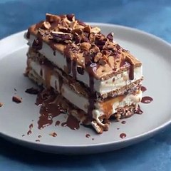 فيديو طريقة تحضير كيك ساندويش الآيس كريم والنوتيلا