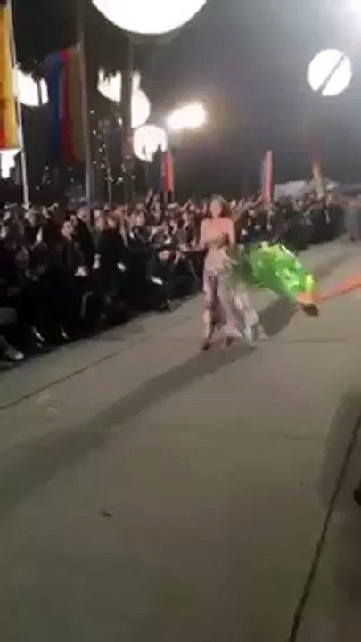 فيديو شقيق جيجي حديد يفاجئها على منصة العرض.. و...
