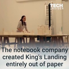 فيديو مجسم ورقي متحرك لعاصمة الممالك السبعة في مسلسل Game of Thrones