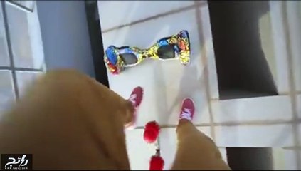 مراهق يخوض مغامرة بحذاء التزلج على قمة برج.. لحظات مرعبة للغاية