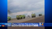 فيديو اشتعال النيران في محرك طائرة يفزع الجميع: لقطات مرعبة!