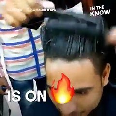 فيديو صالون في الهند مختص بحلاقة الشعر بالنار