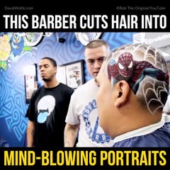 فيديو حلاق شعر رجالي يستخدم موهبته في الرسم بطريقة لن تتوقعها
