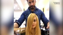 فيديو لايصدق لمصفف شعر لبناني يستخدم نوتيلا وحليب مكثف لصبغ الشعر