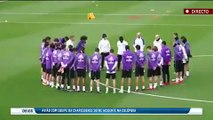 بالفيديو: دقيقة حداد داخل ريال مدريد على أرواح ضحايا الفريق البرازيلي.