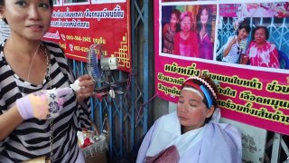 Ancient Hair Removal Technique Threading  Bangkok Chinatown Street Action