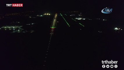 3. Havalimanı'nın ışıklandırması havadan görüntülendi